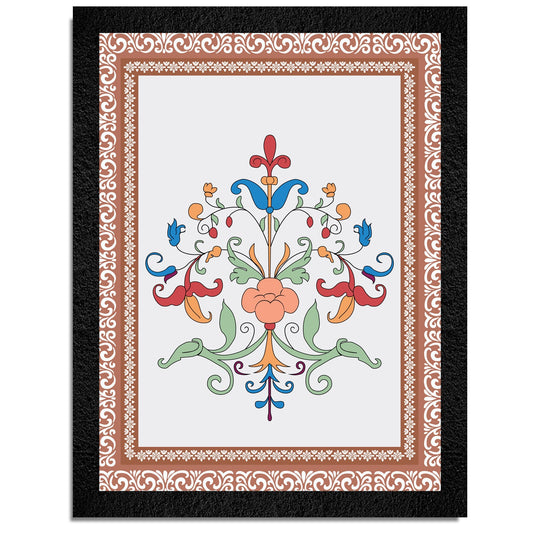 Floral Painting - Modern Framed Flower Wall Art for Elegant Home Decor