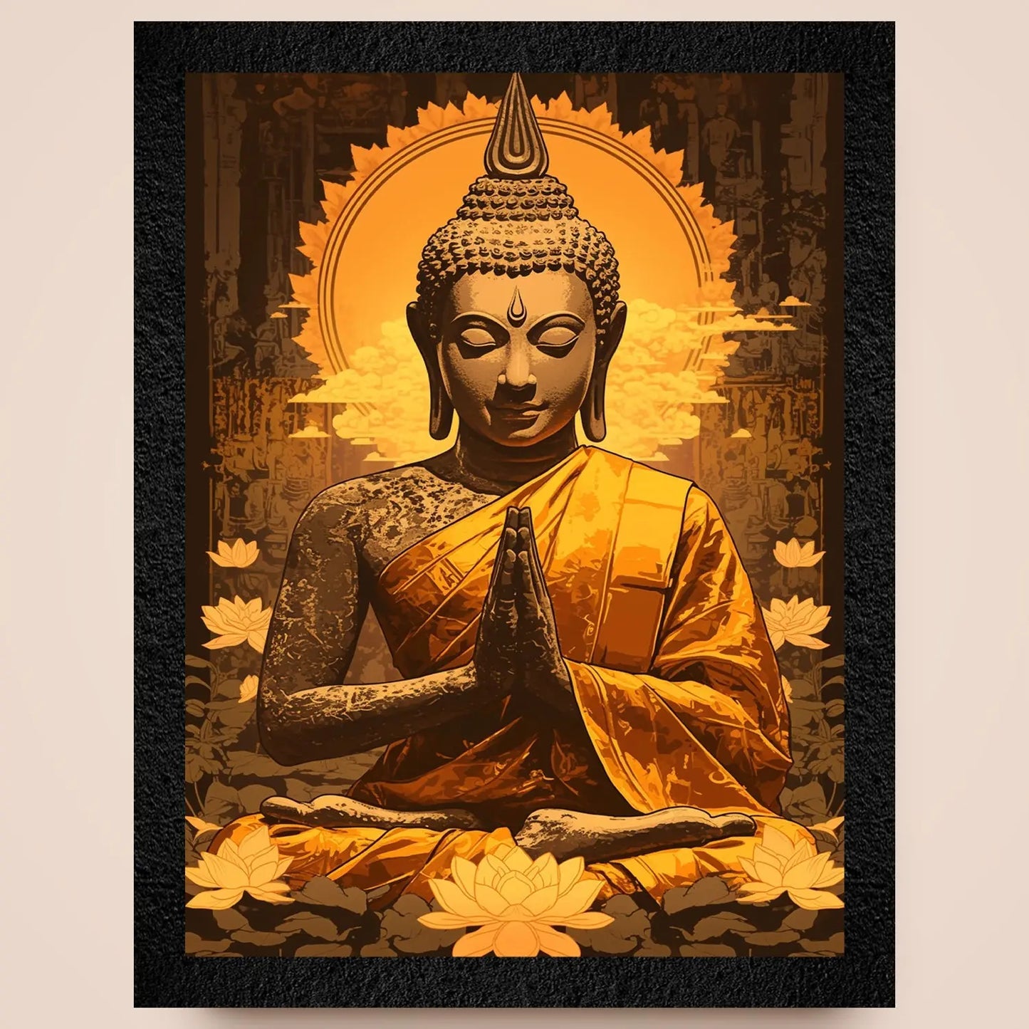 Serene Buddha wall art by DSF Wall Art