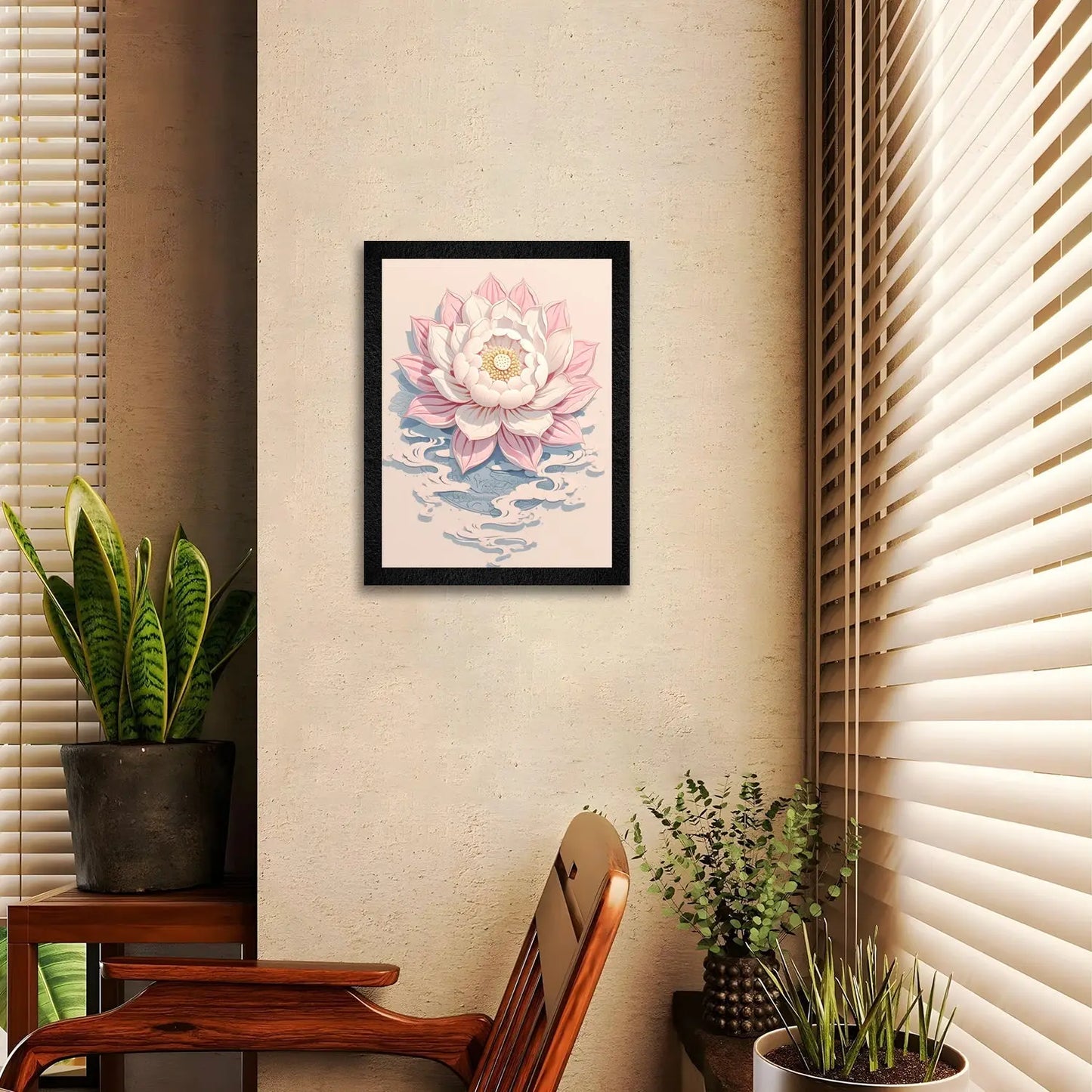 DSF Wall Art ki multicolor floral abstract framed wall painting.