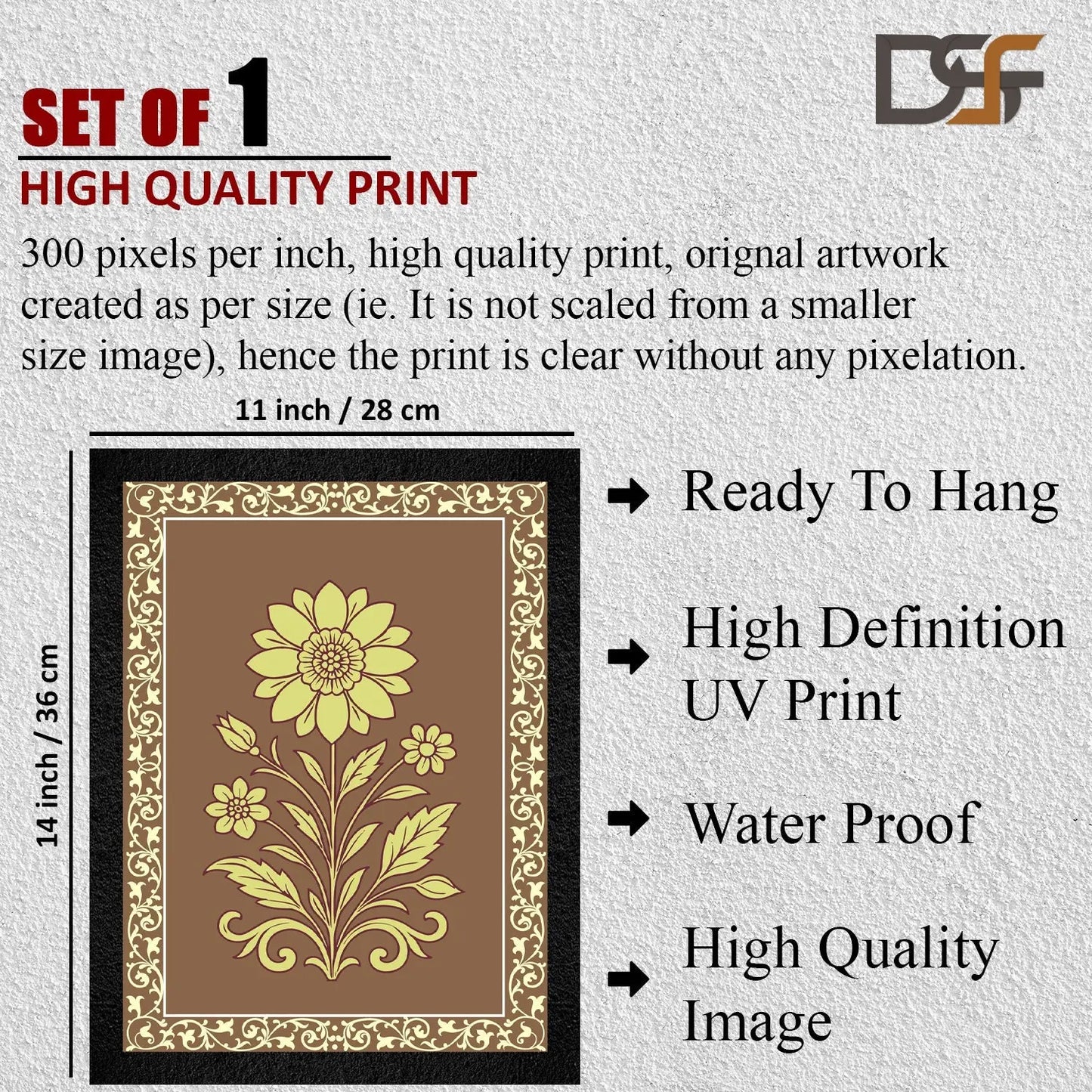 Lotus Flower Painting - Modern Framed Floral Wall Art for Serenity & Home Decor