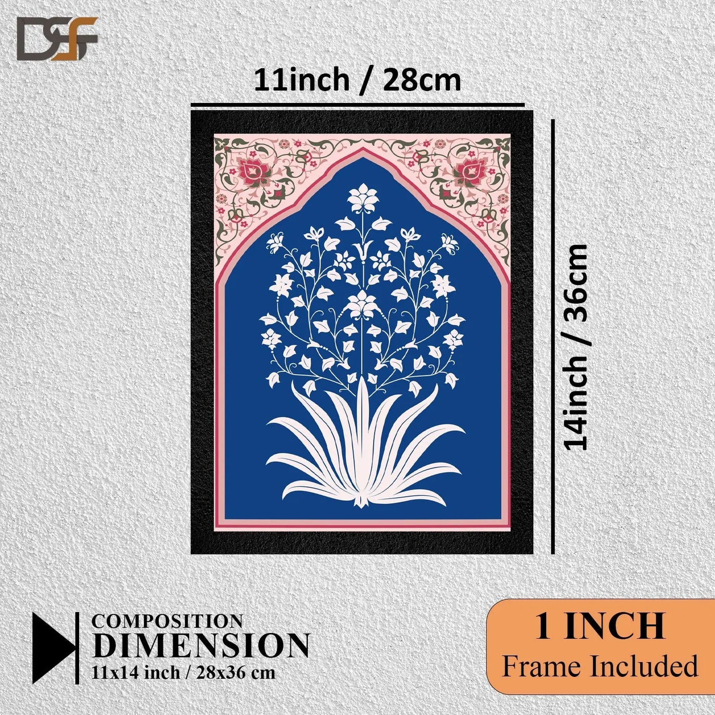 DSF Wall Art ki traditional floral abstract painting, home decor ke liye.