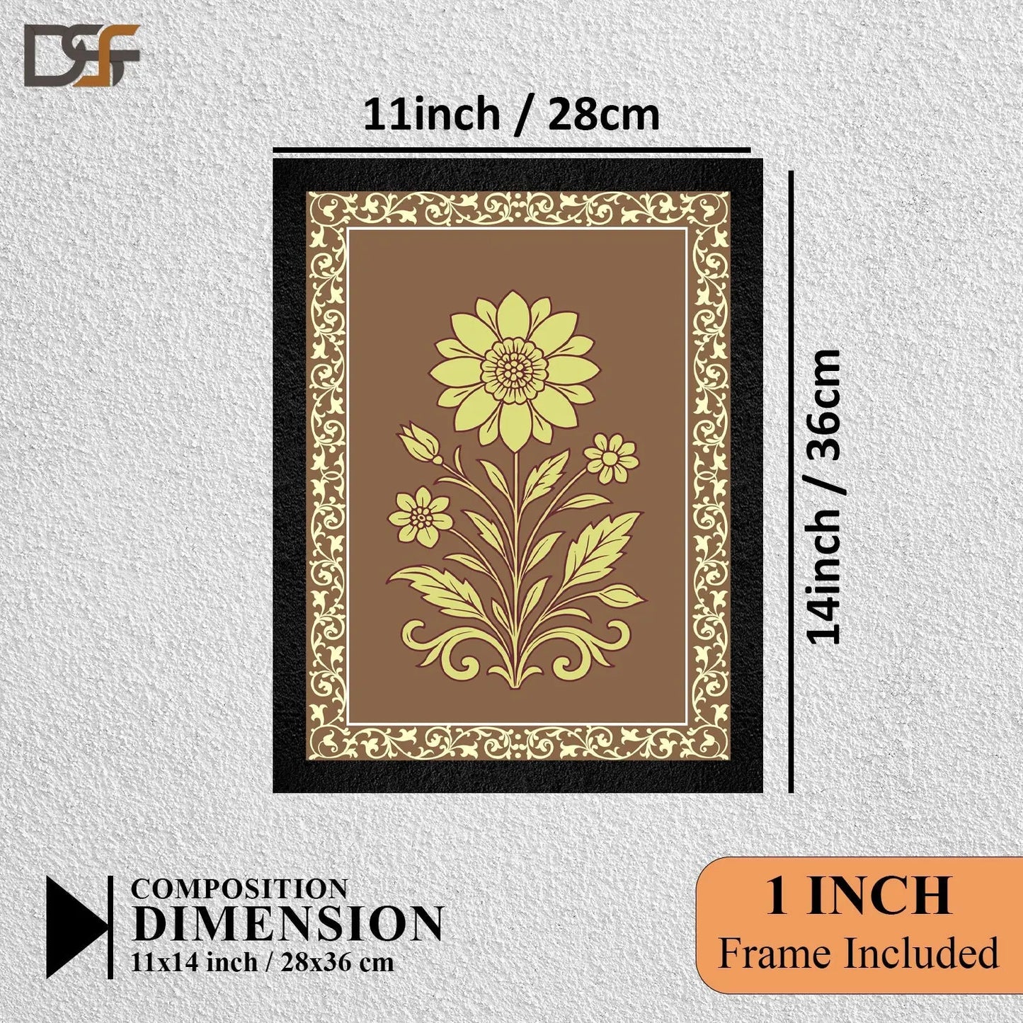 Lotus Flower Painting - Modern Framed Floral Wall Art for Serenity & Home Decor