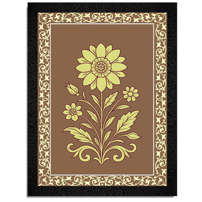 Lotus Flower Painting - Modern Framed Floral Wall Art for Serenity & Home Decor
