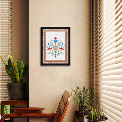 Floral Painting - Modern Framed Flower Wall Art for Elegant Home Decor